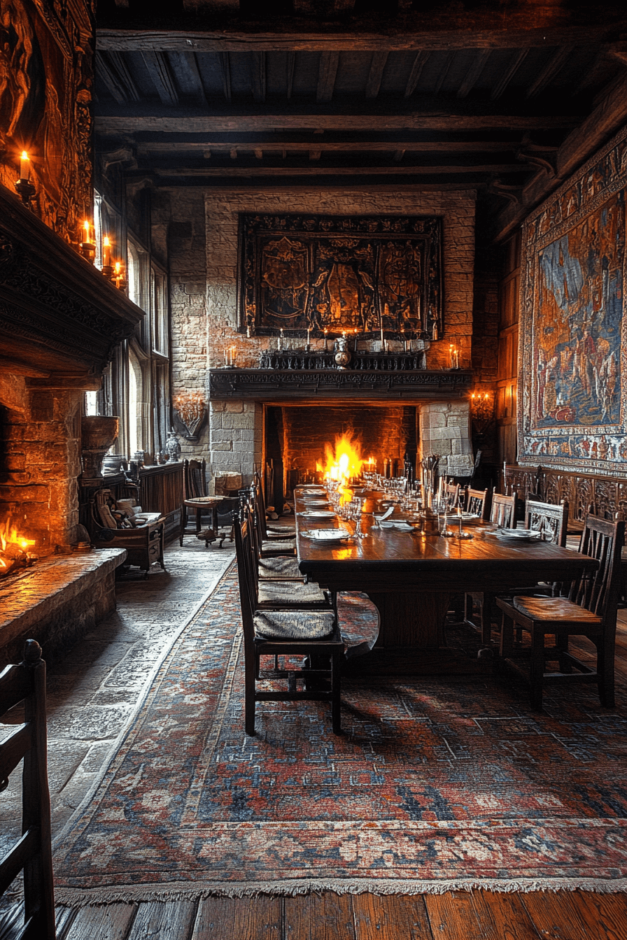 26 tudor style dining interior