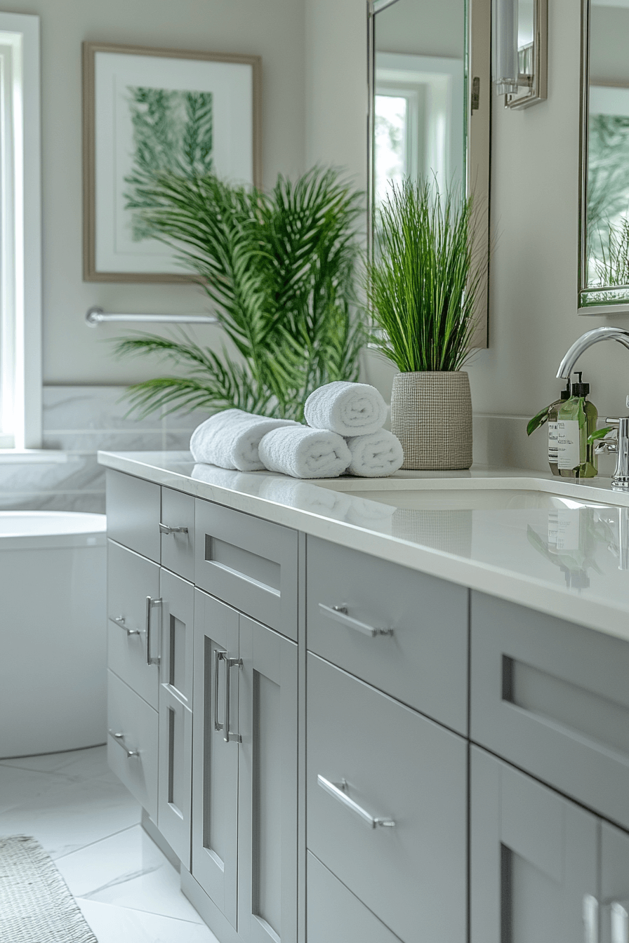 27 clean grey bathroom design