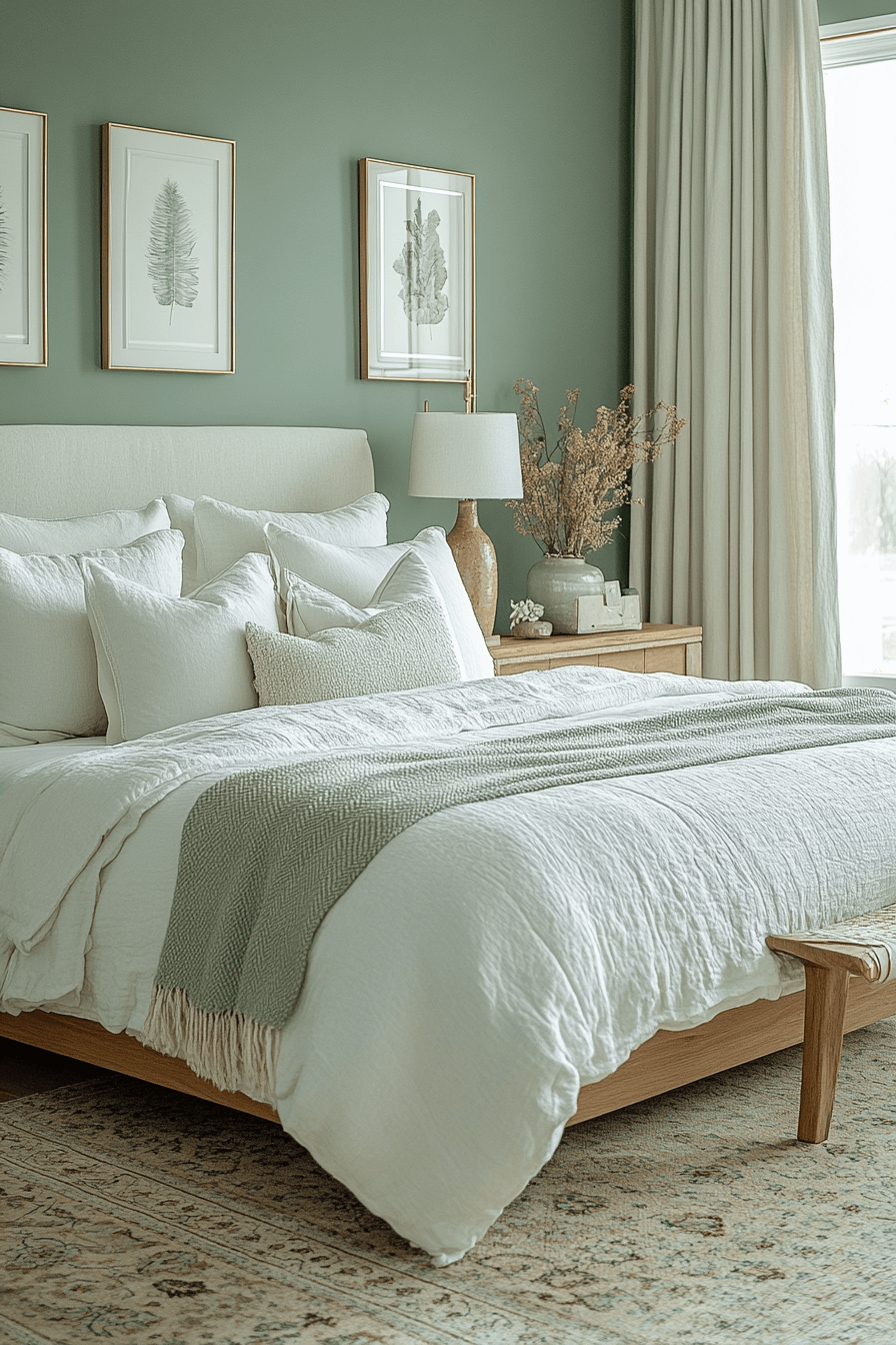 27 earthy glow green walls