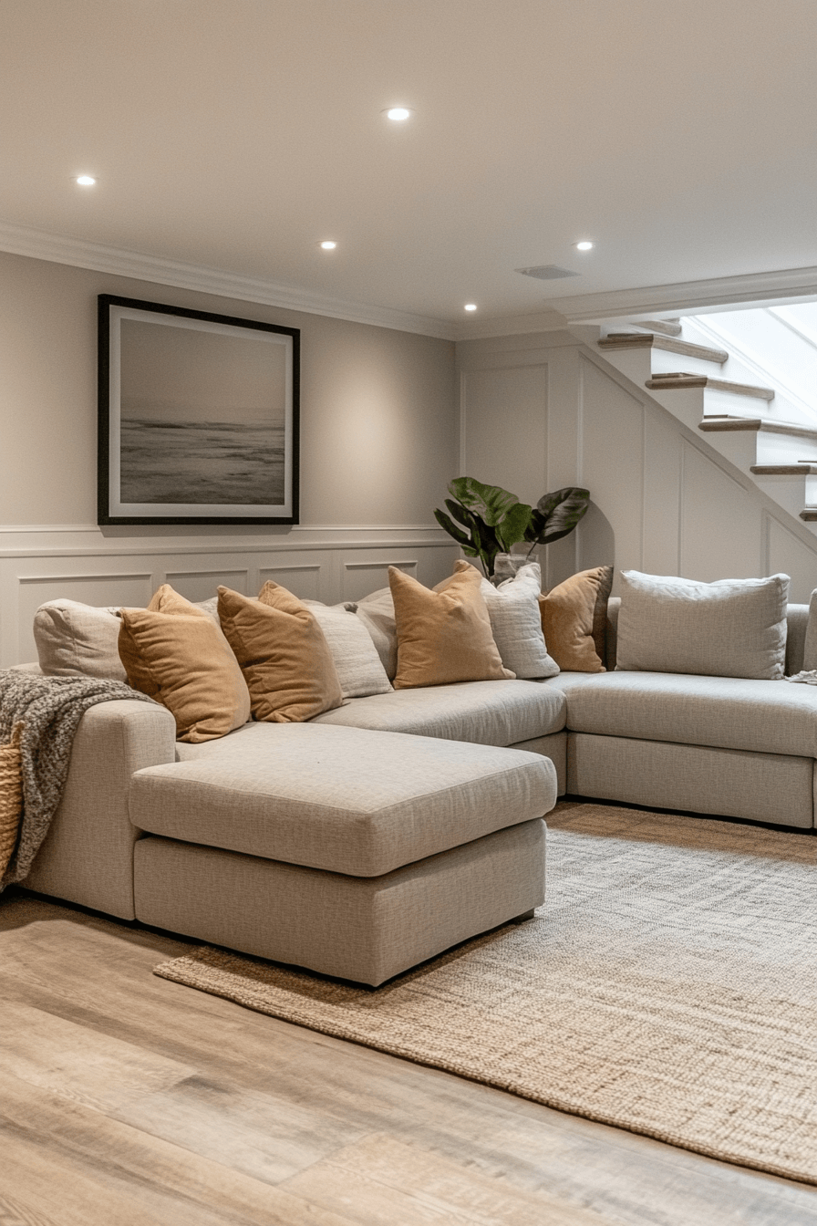 27 simple calm basement living