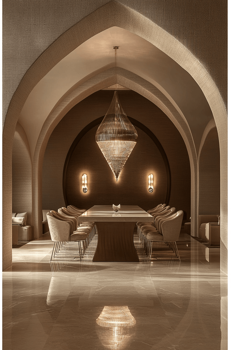 3 arched flow dining