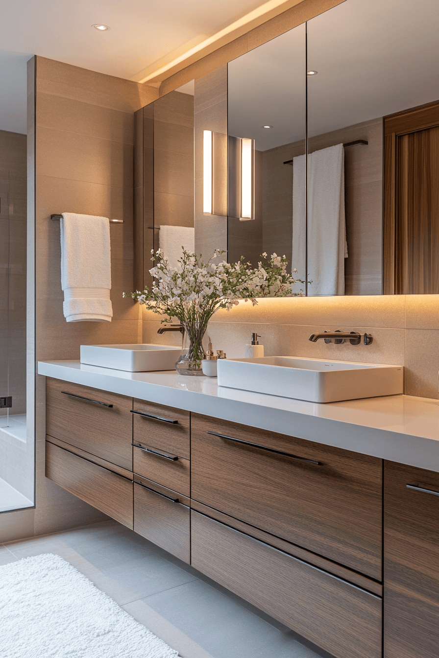 3 elevated floating vanity