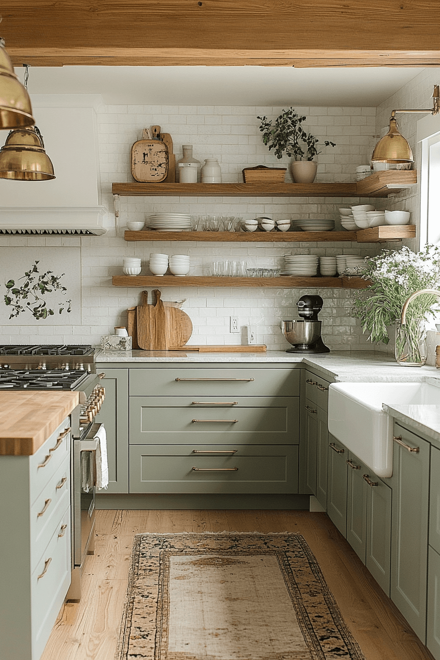 3 radiant sunlit green kitchen