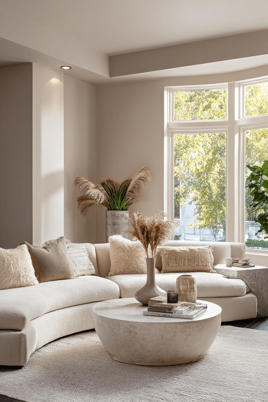 3 sculpted curve living