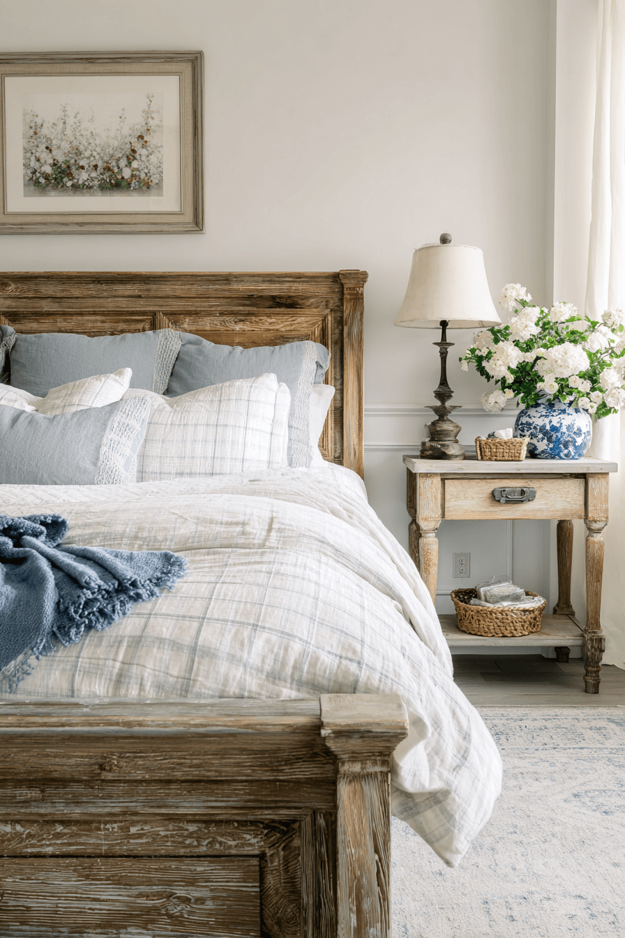 4 cozy farmhouse bedroom essentials