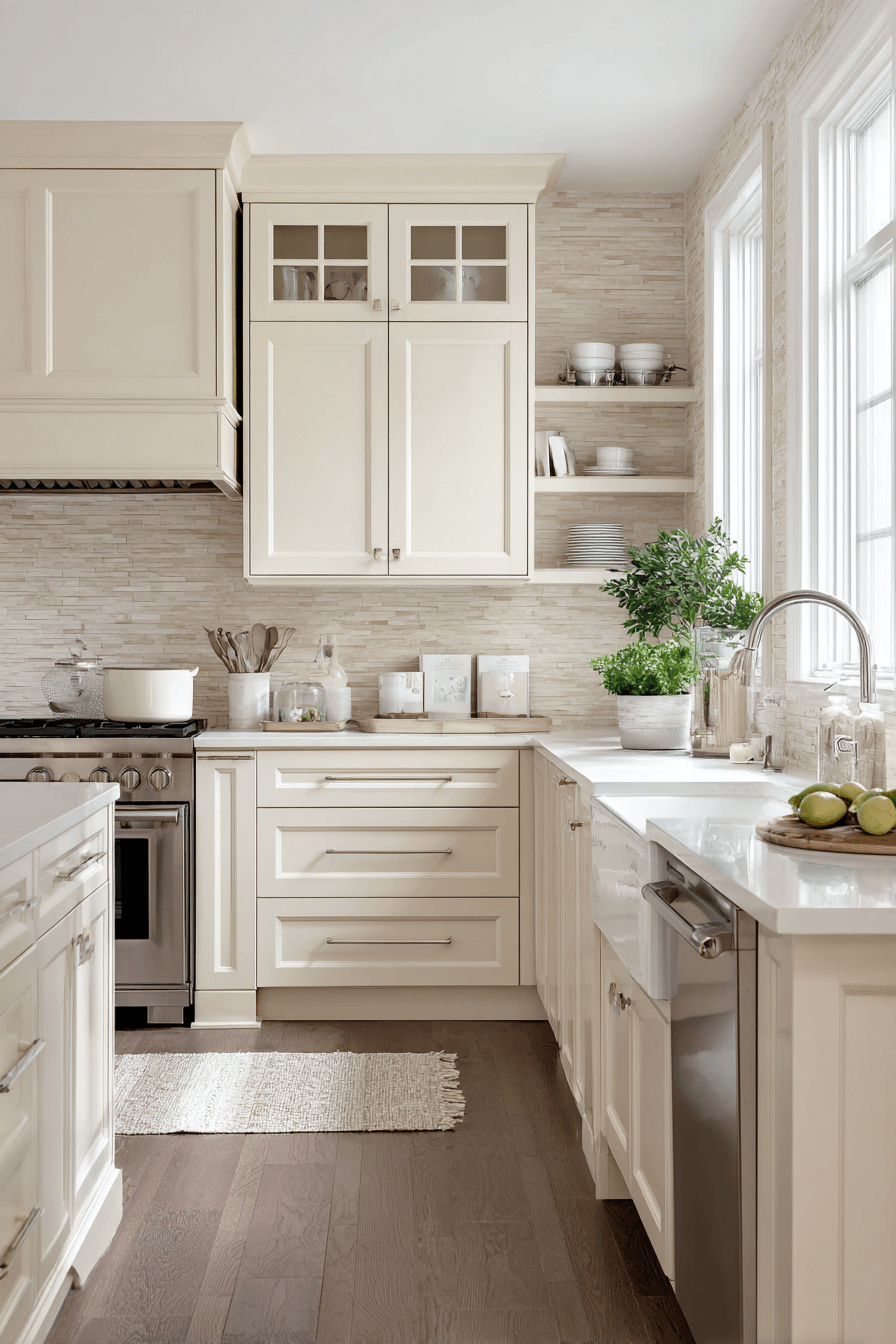 4 creamy white kitchen glow