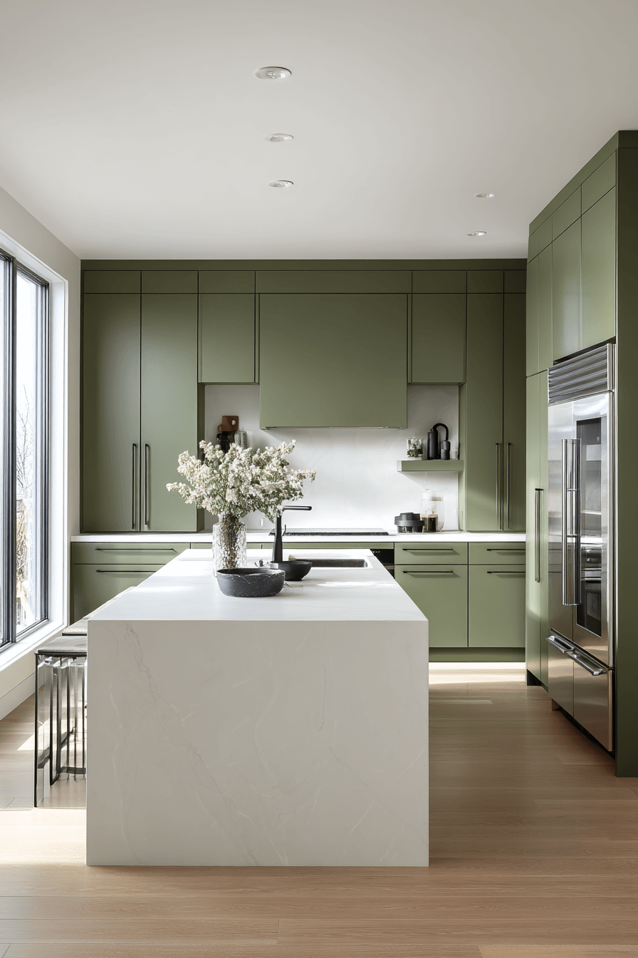 4 matte olive elegance