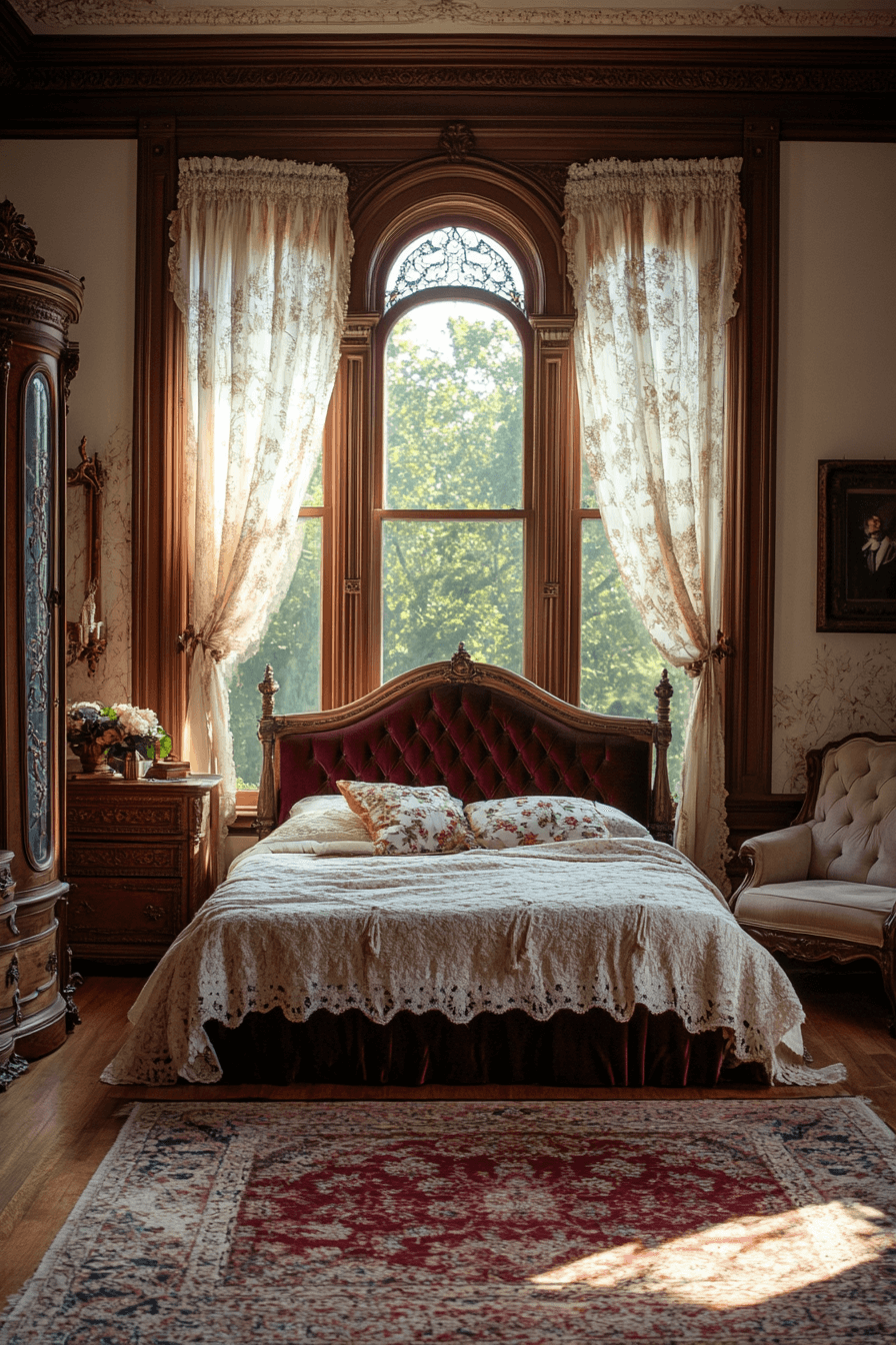 4 tassel draped windows