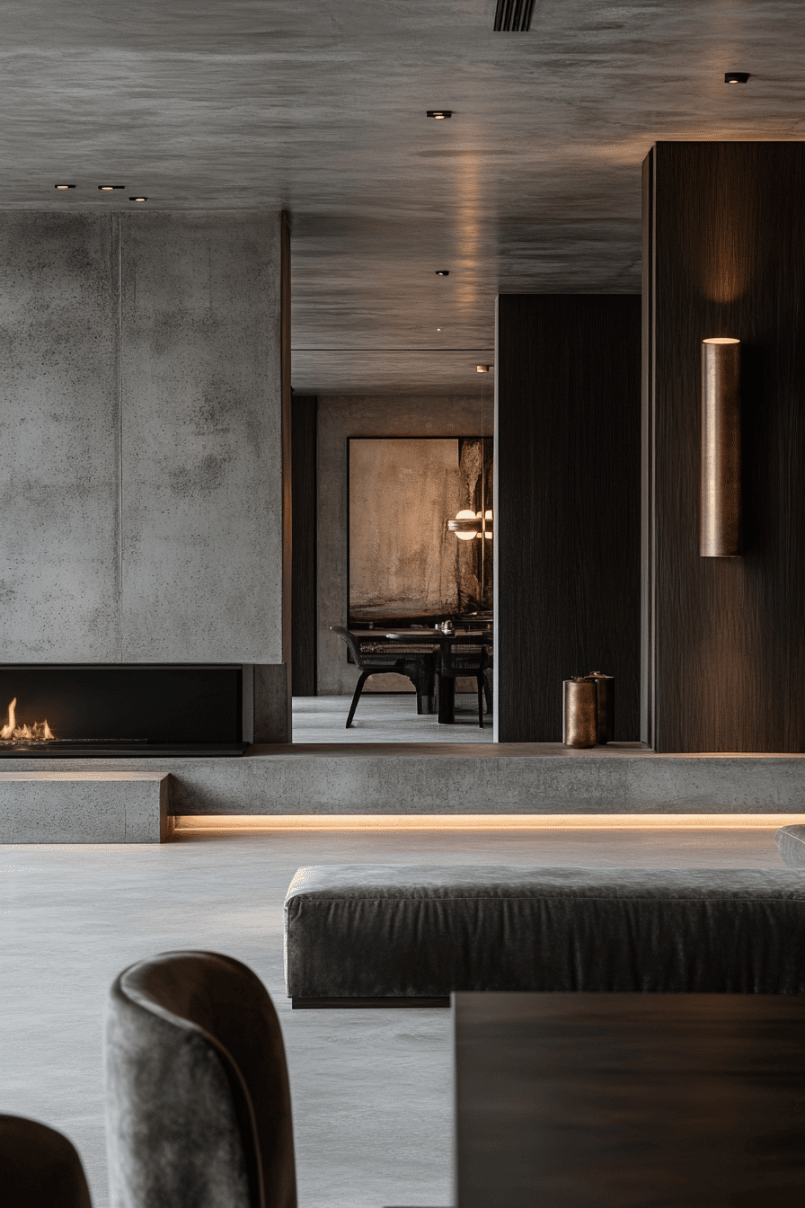 4 warm minimalist grey living room