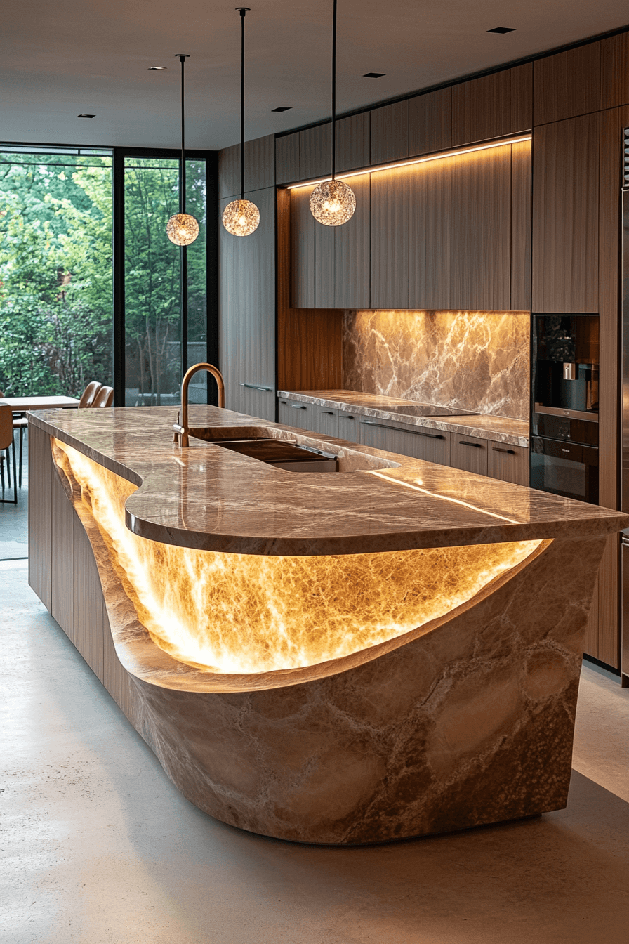 5 sculpted island centerpiece kitchens