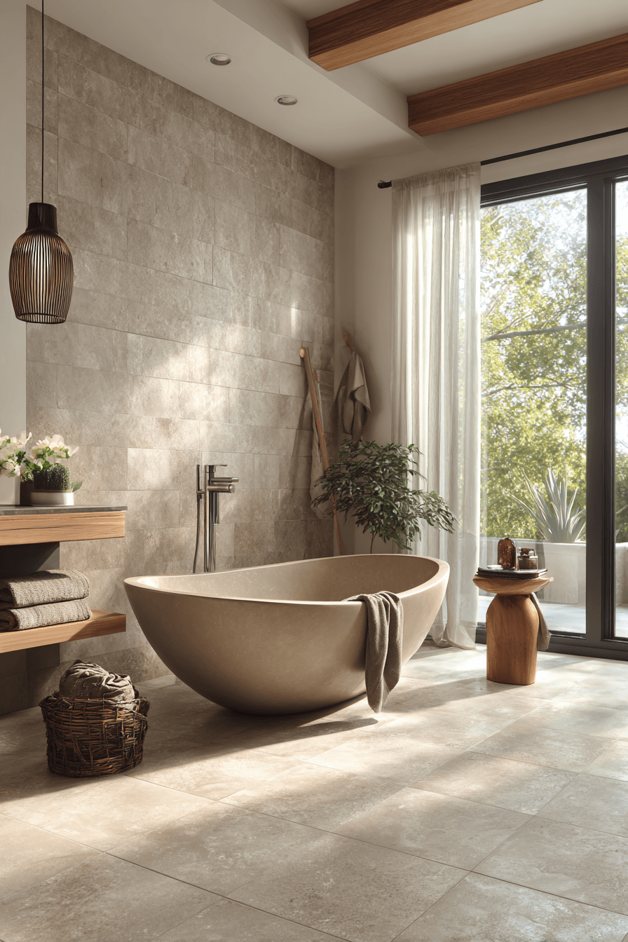 5 sculptural freestanding tub focus