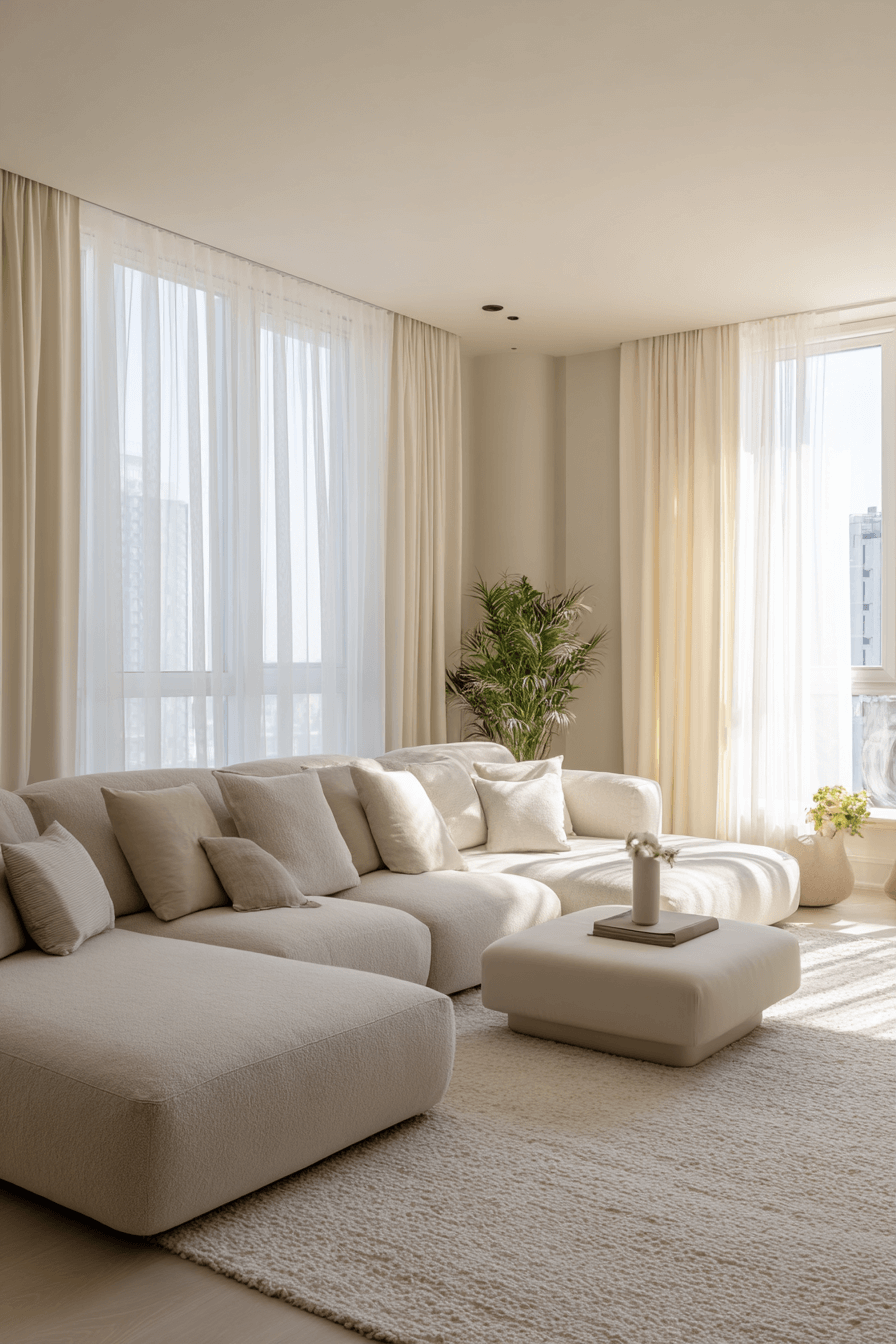 5 soft cream japanese apartment