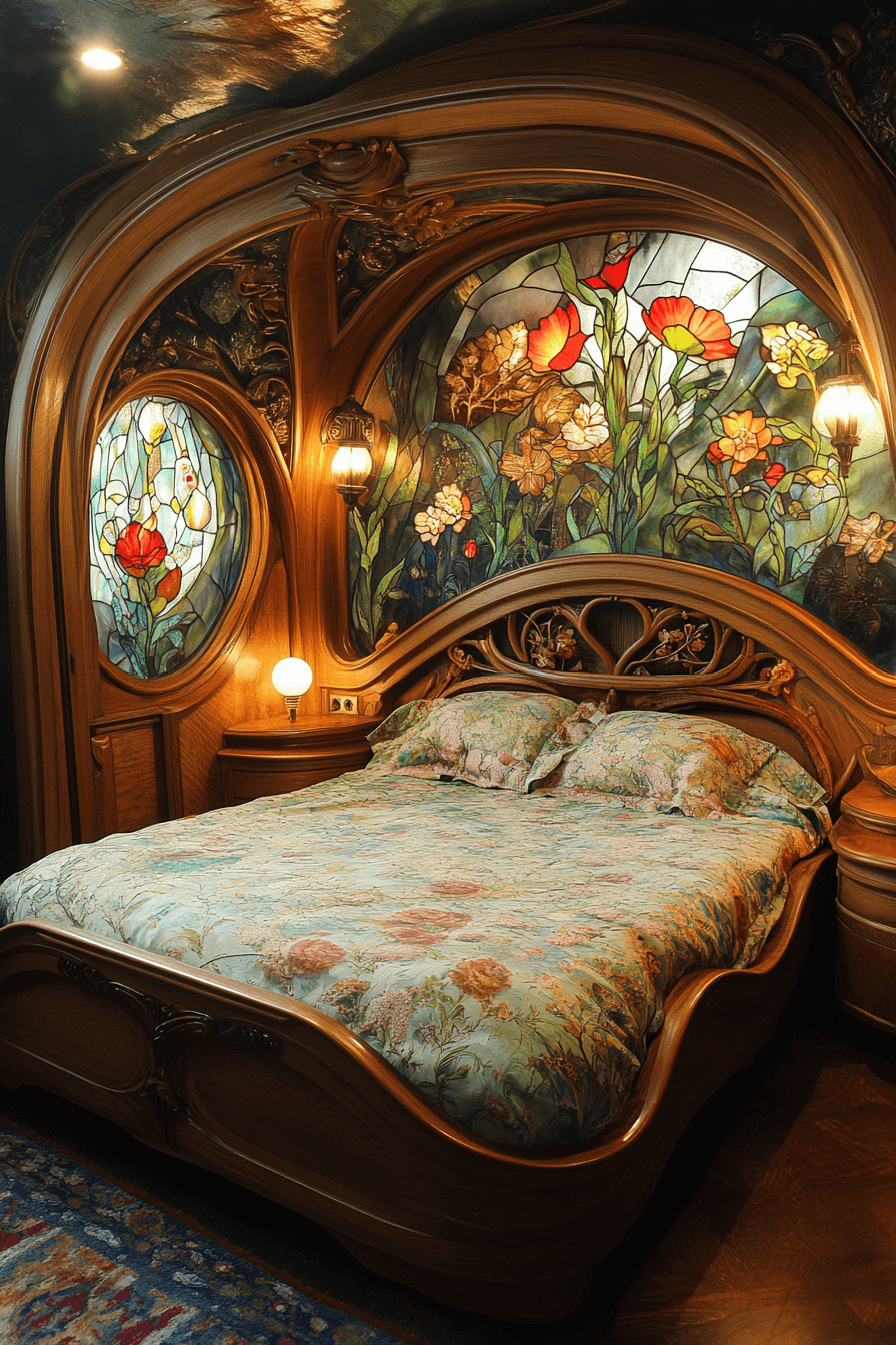6 art nouveau flow bedroom