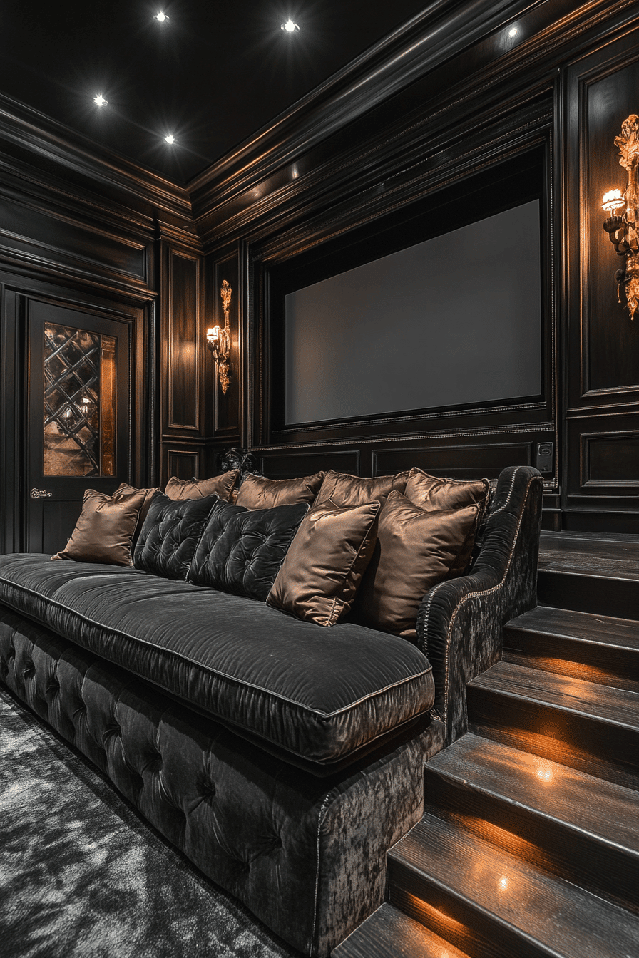 6 cinematic basement viewing room