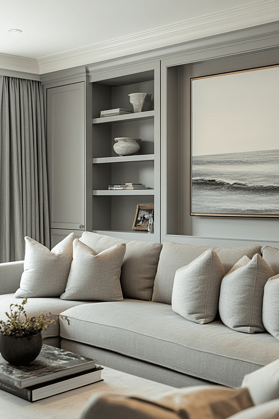 7 elevated neutral grey living room