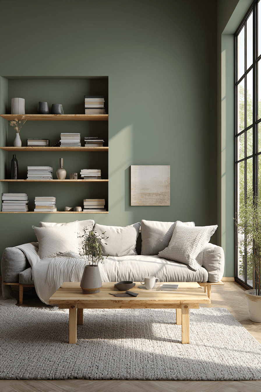 7 nordic calm olive living room