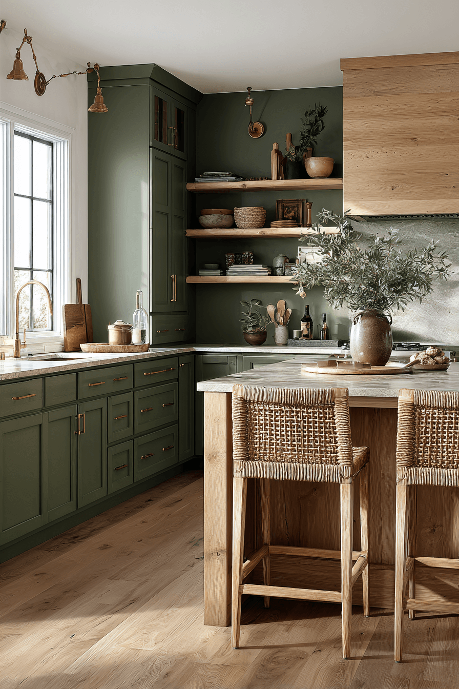 7 wood wrapped olive