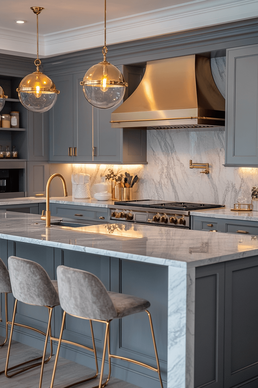 8 elevated grey kitchen