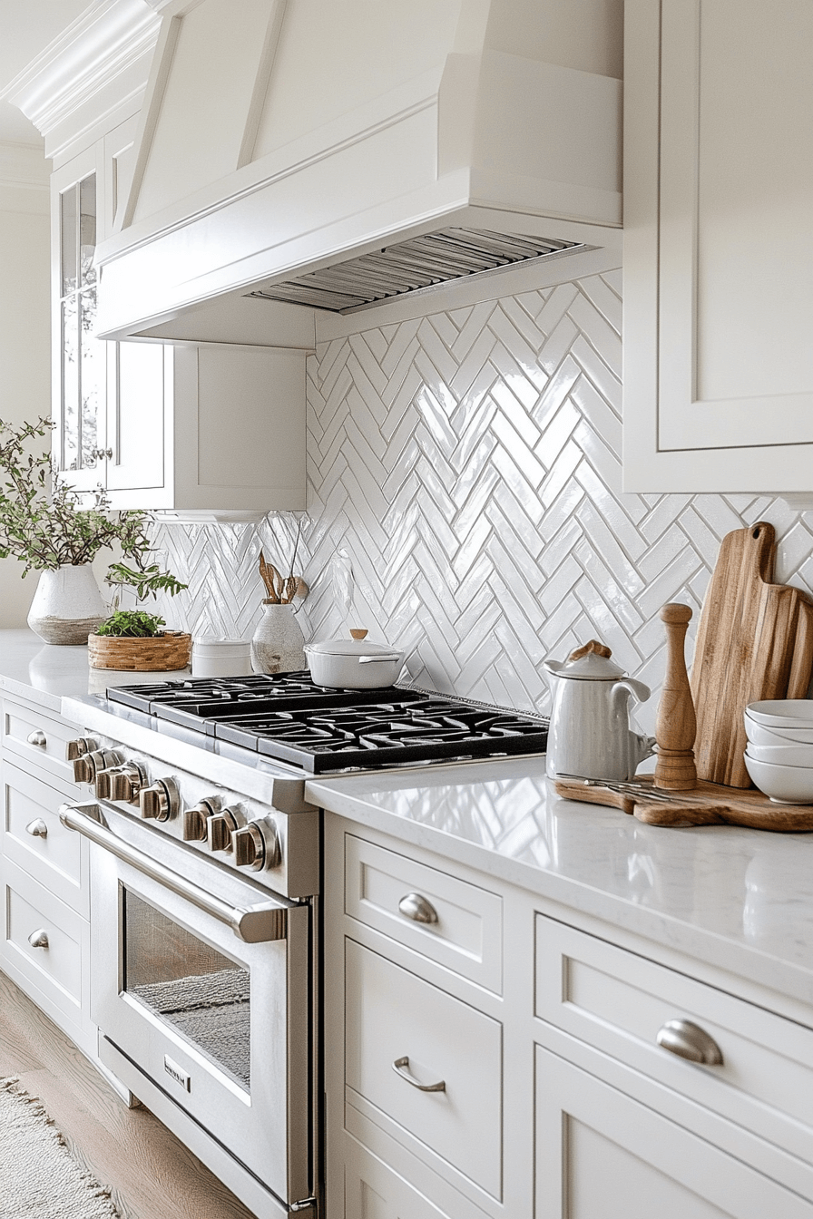 8 flowing herringbone blue