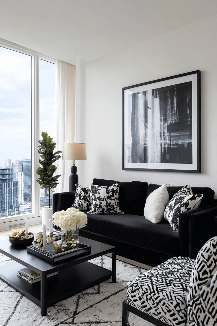 8 high contrast black white design