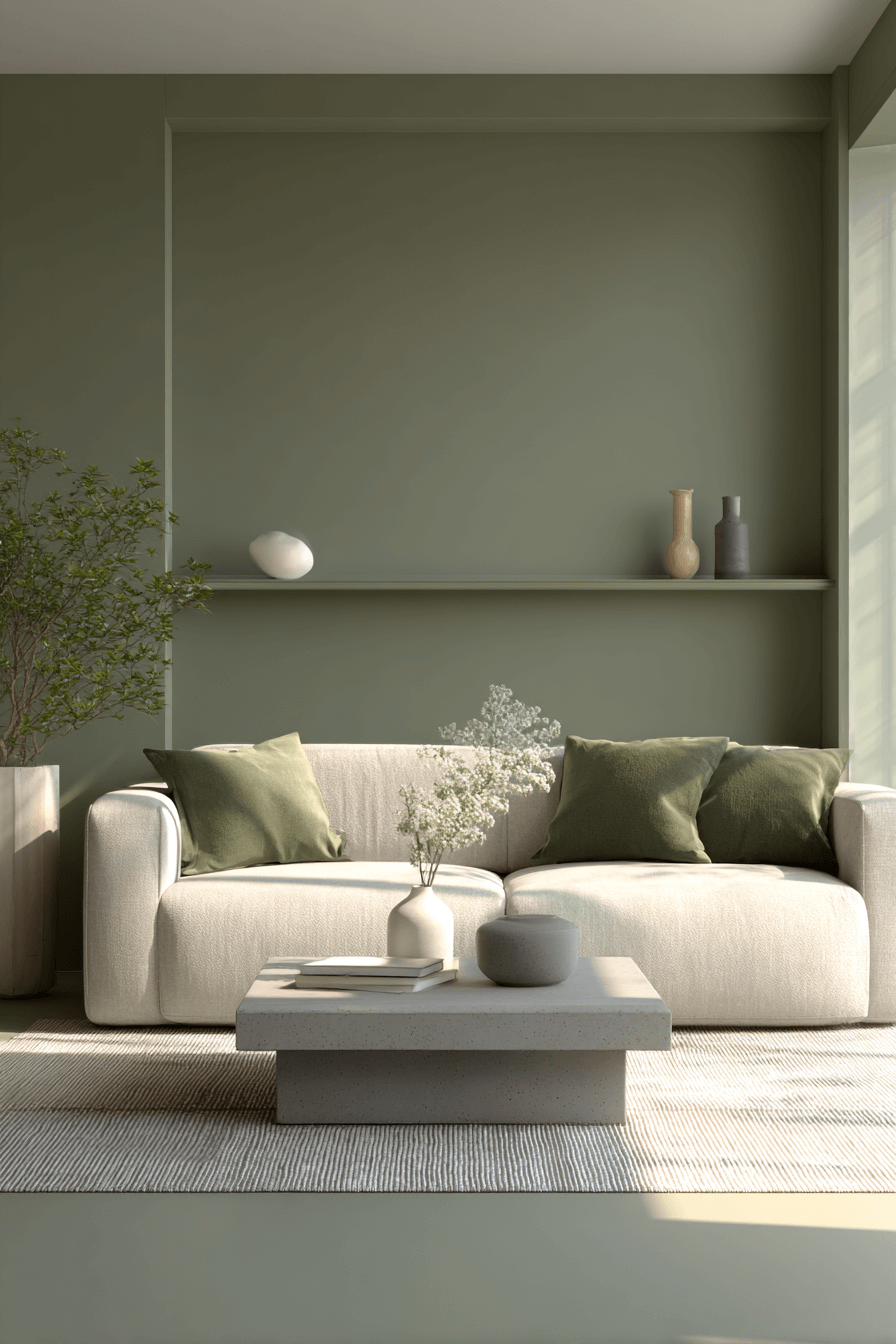 8 streamlined olive living room