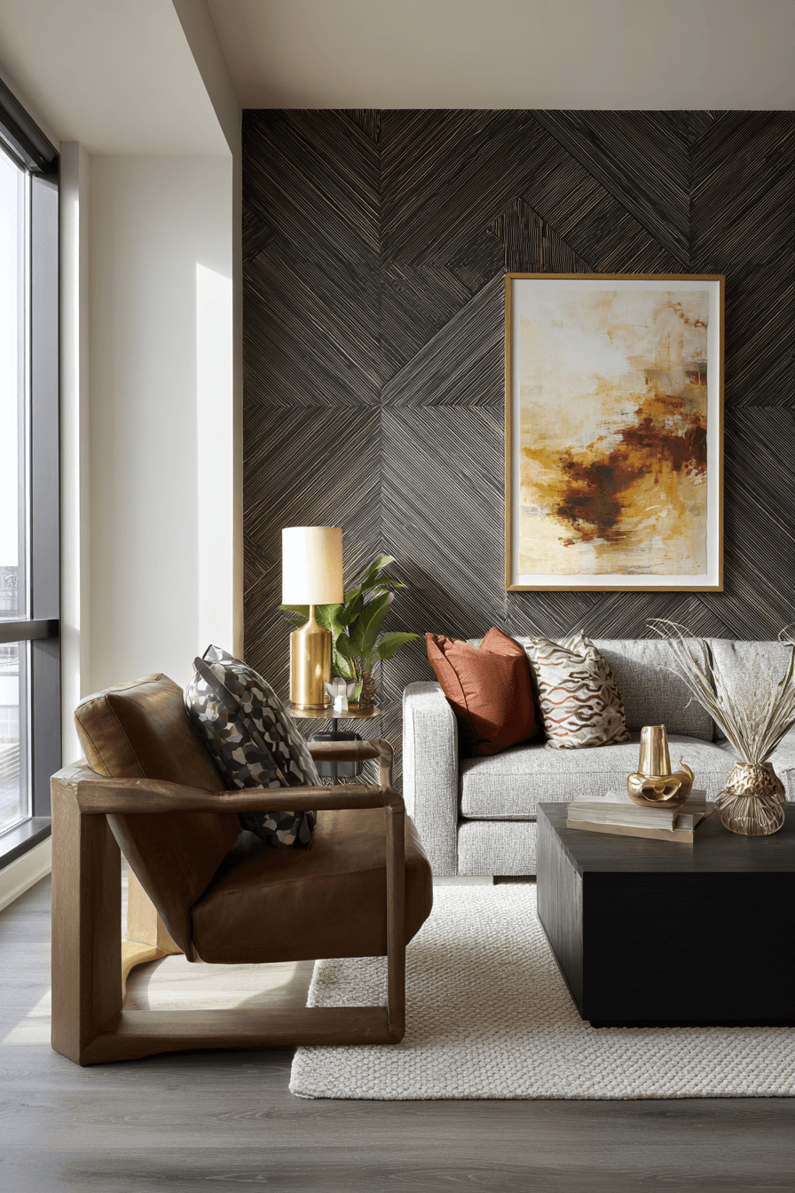 9 bold feature wall living