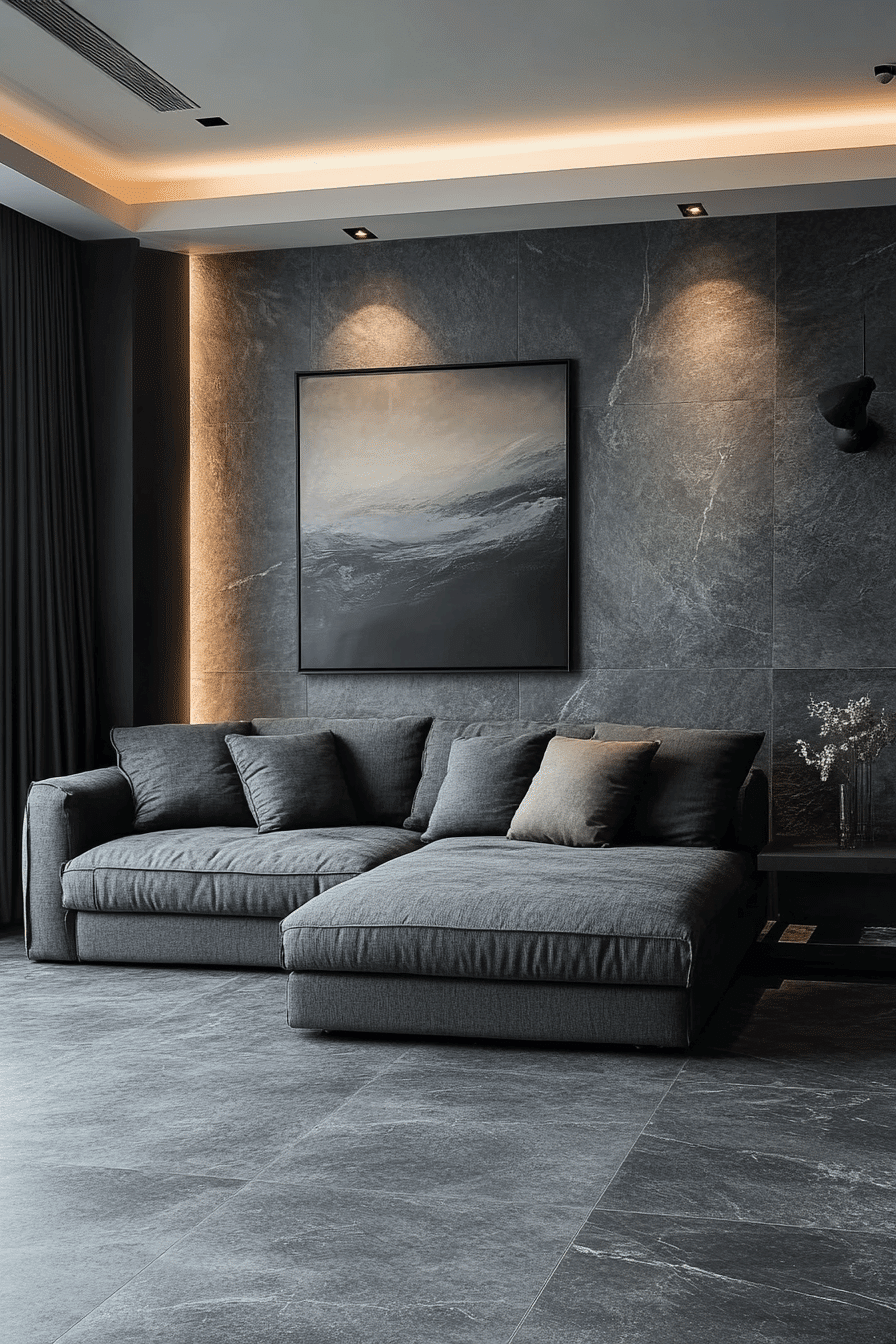 9 layered grey living