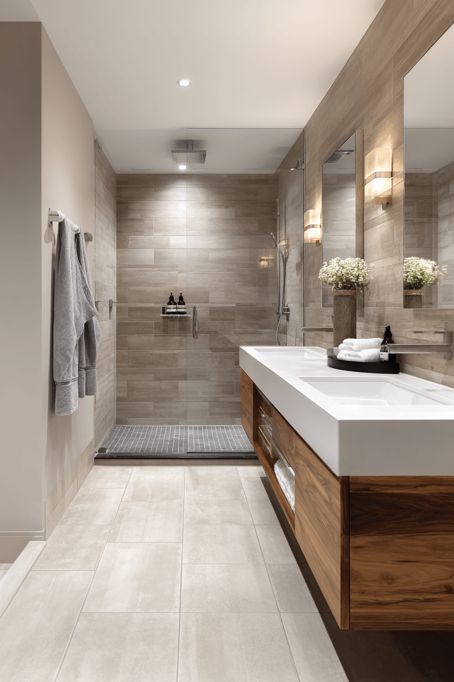 9 open concept wet room living