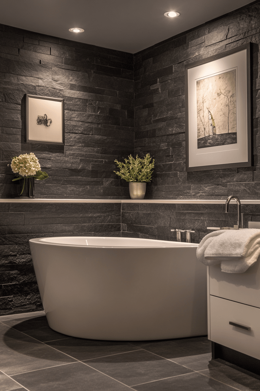 9 slate texture bathroom