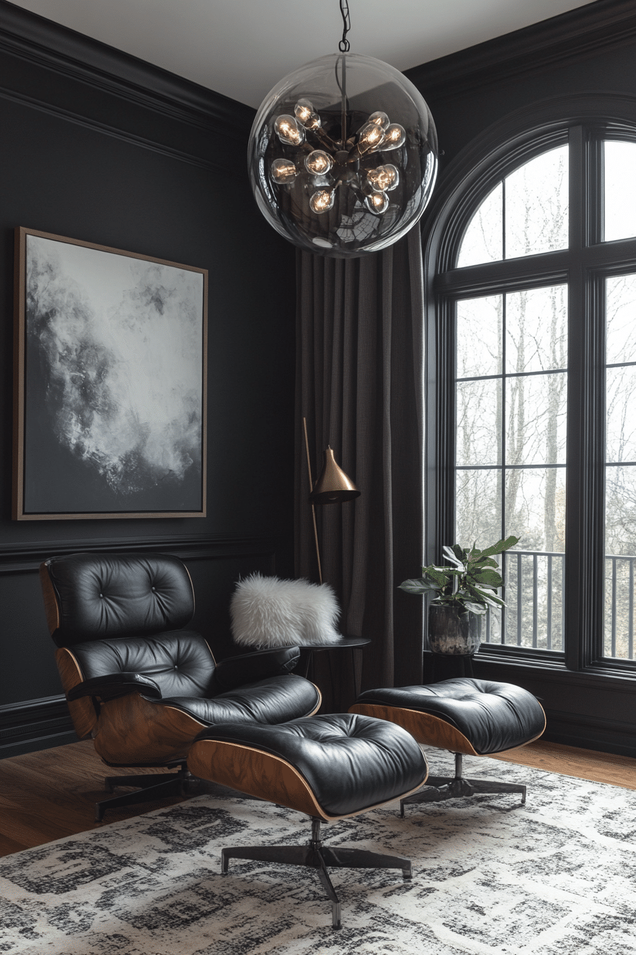 Soft Toned Dark Grey Living Room 1