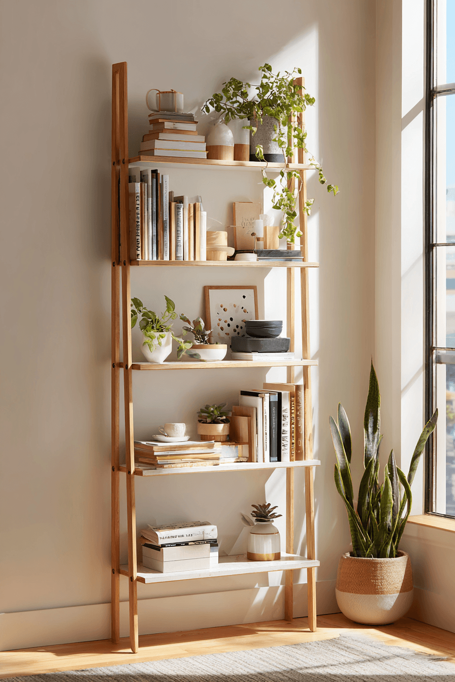 1 vertical slim shelf styling