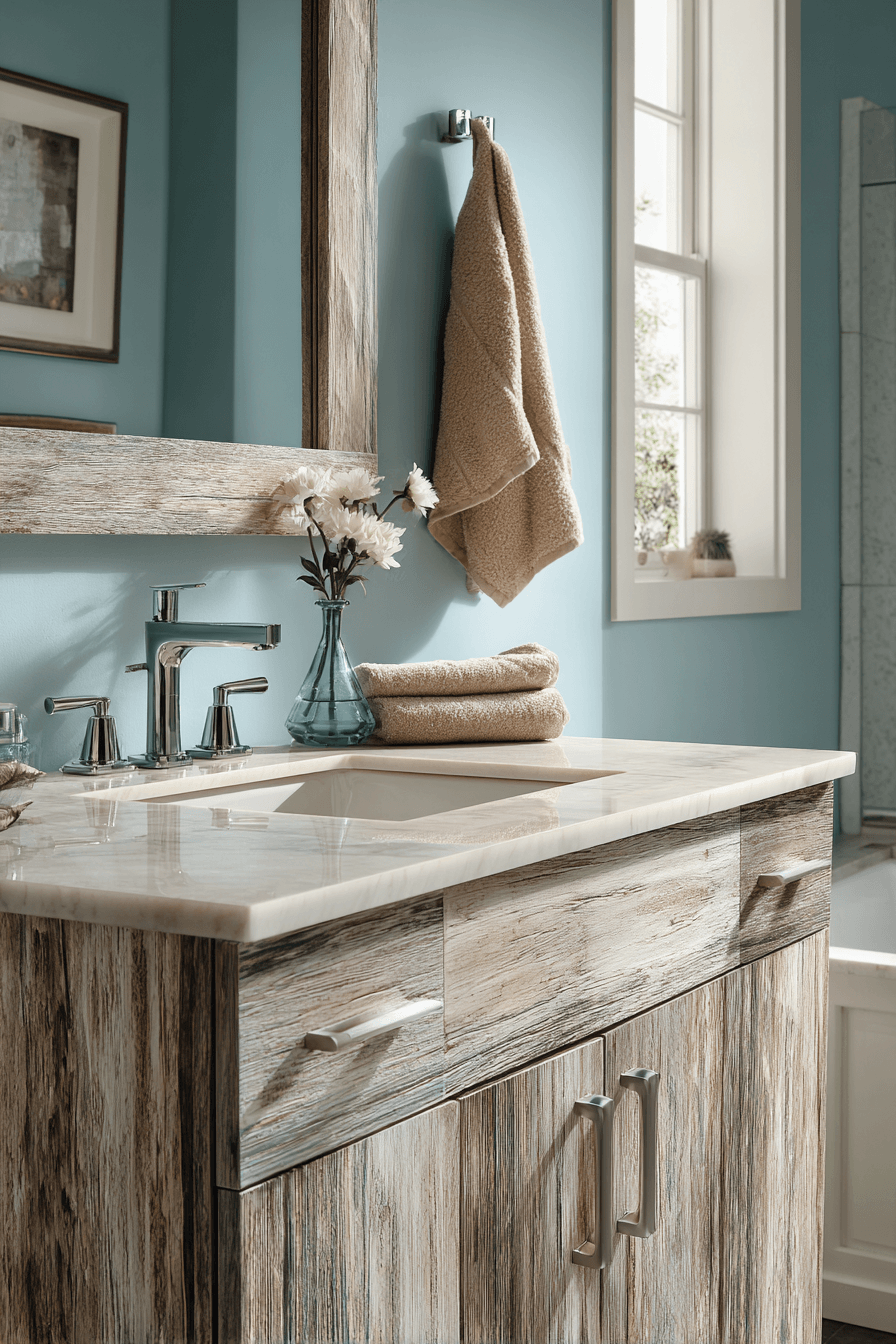 10 aged vanity coastal room