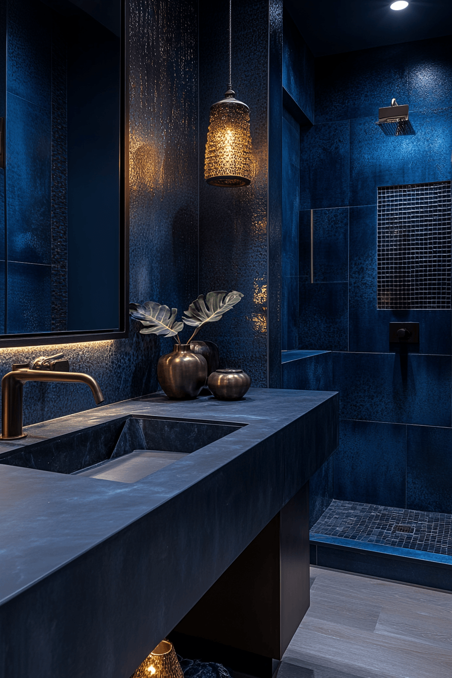 10 bold contrast bathroom interior