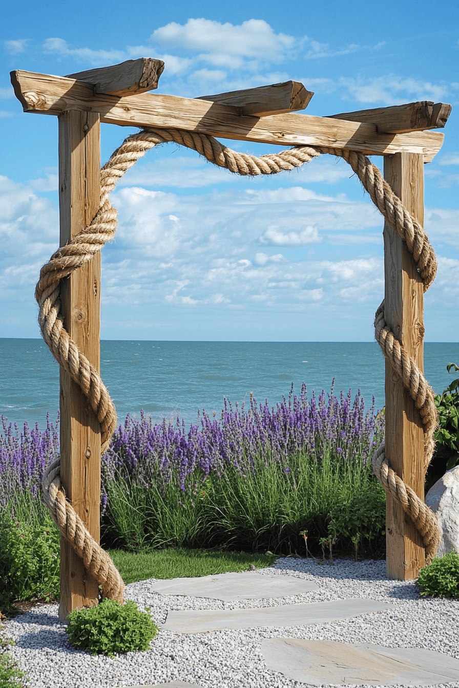 10 coastal rope garden structures