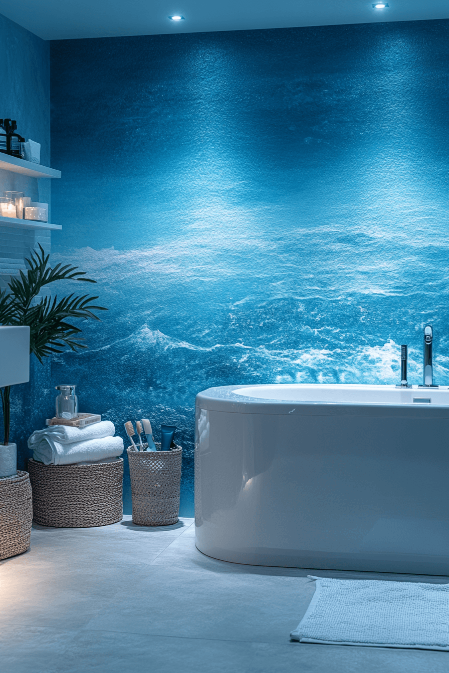 10 ocean fade statement wall