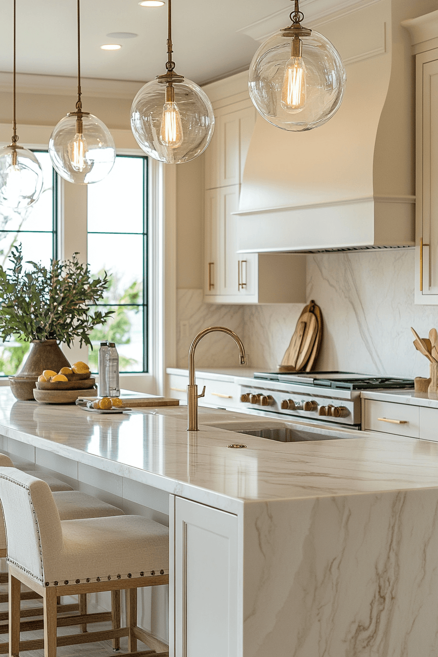 10 refined material coastal kitchen