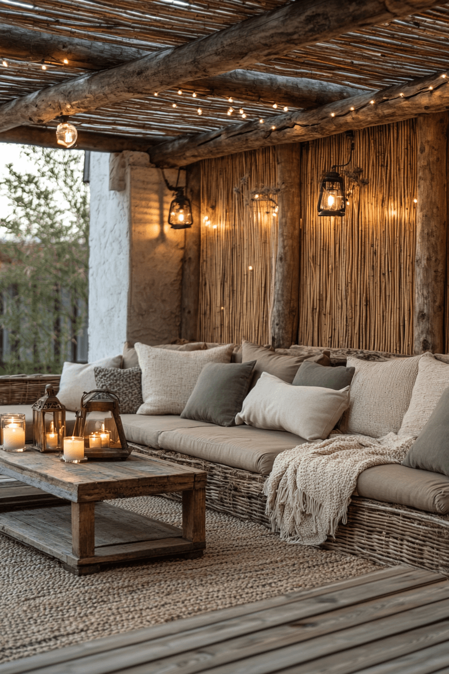 10 rustic outdoor comfort space