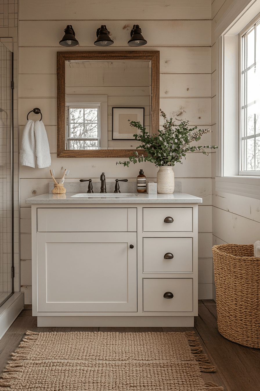 10 warm minimal farm bathroom
