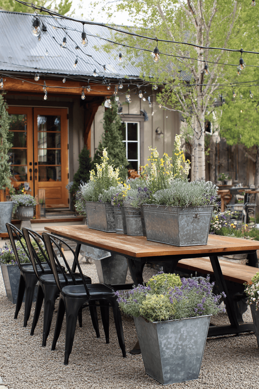 11 rustic galvanized garden planters