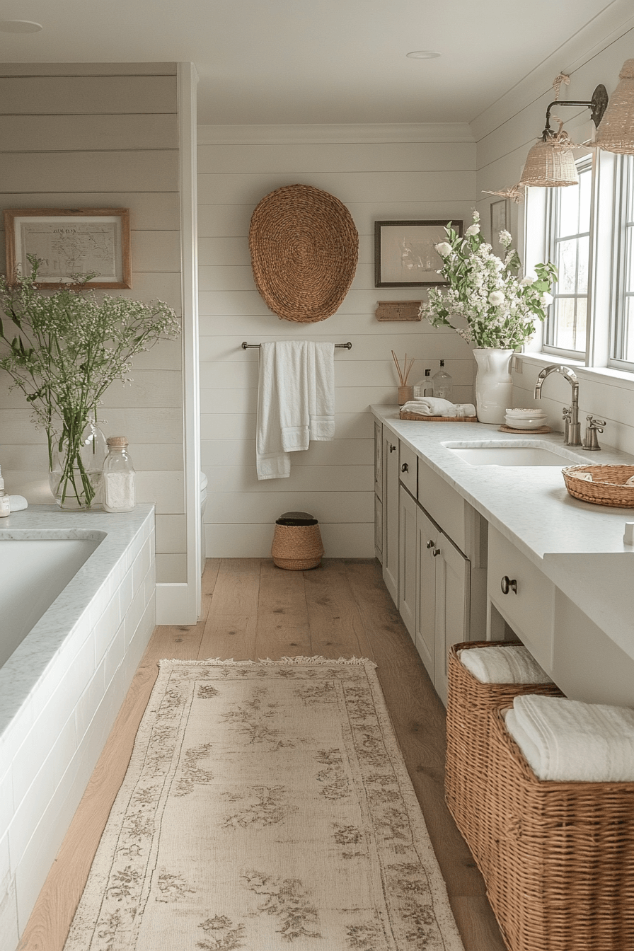 11 soft glow rustic bathroom