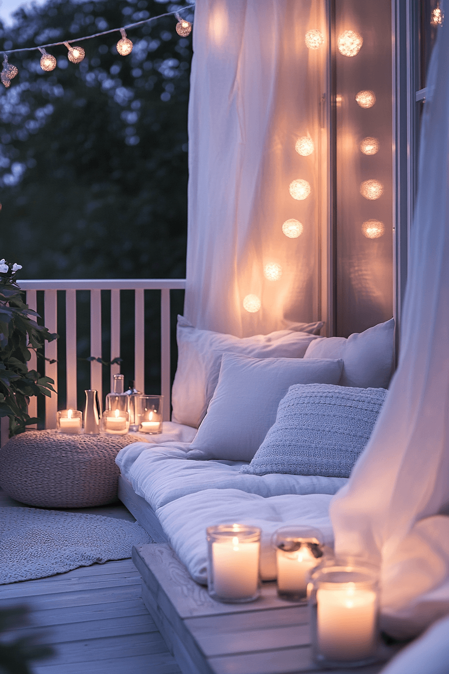 11 warm night balcony setup