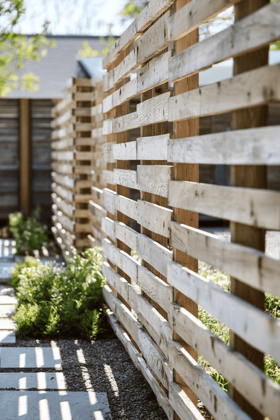 12 alternating slat fence design