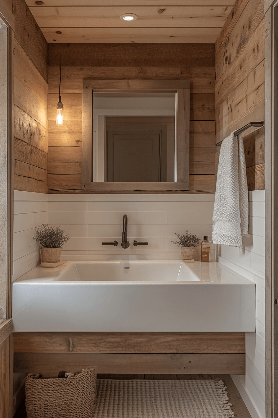 13 calm cozy farm bathroom