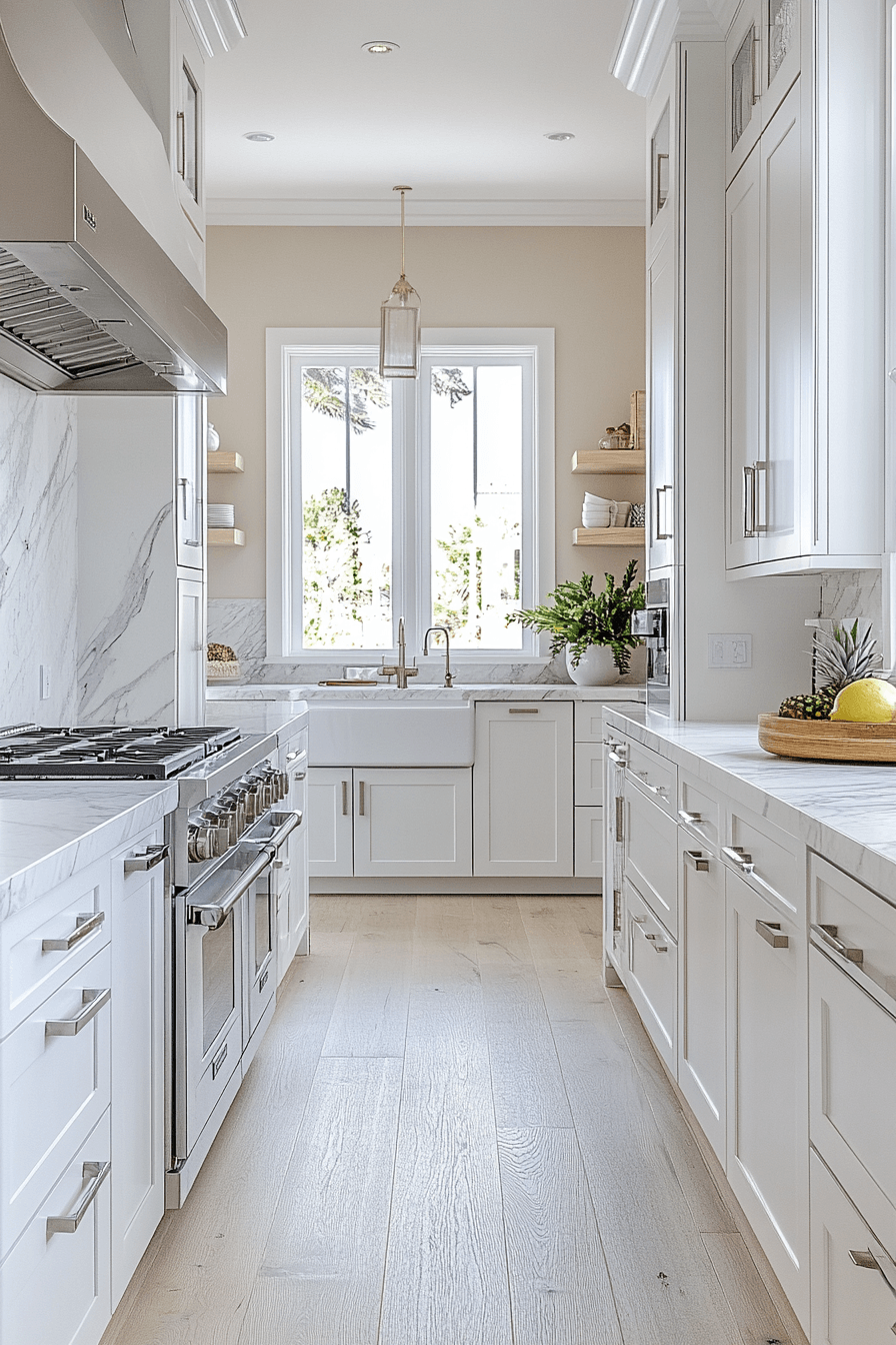 13 streamlined efficient coastal kitchen