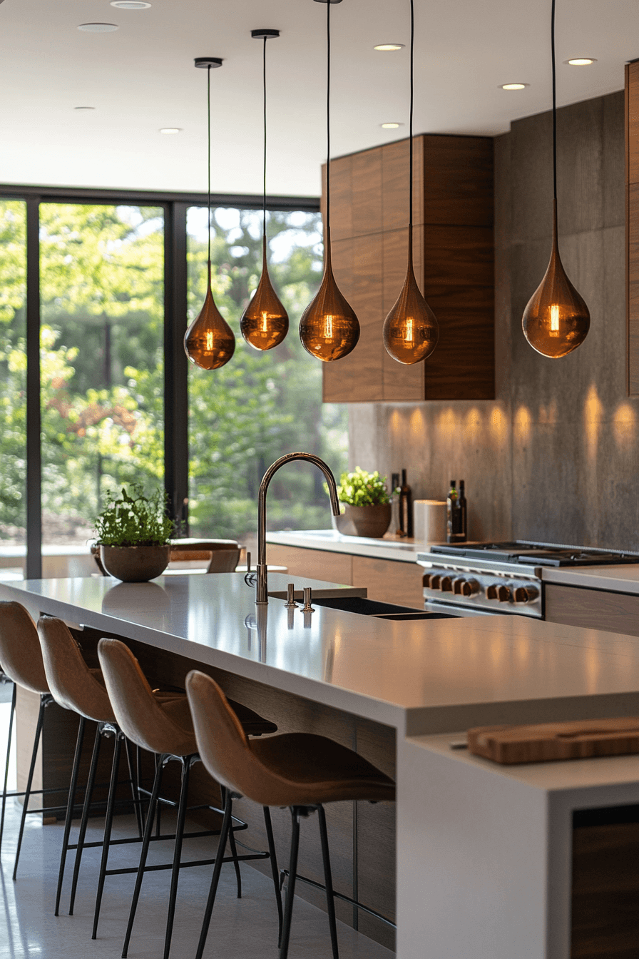 14 artistic lighting kitchen feature