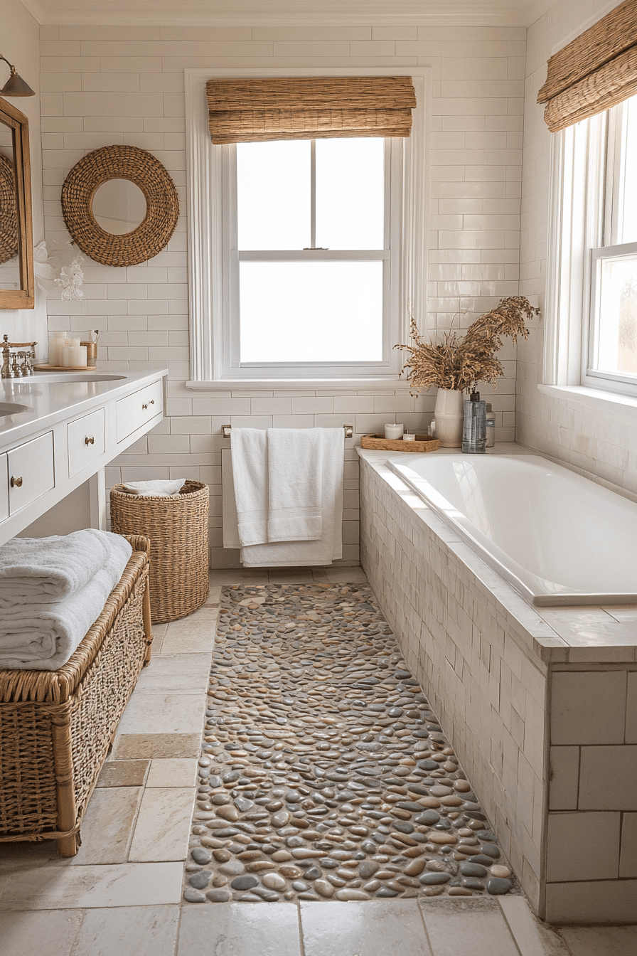 14 natural pebble floor escape