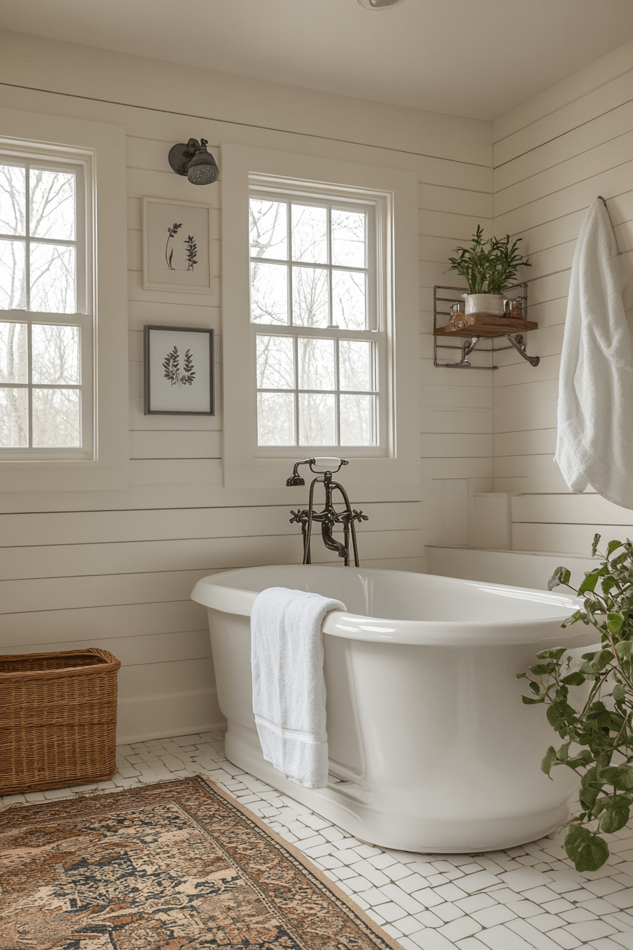14 natural wood bath space
