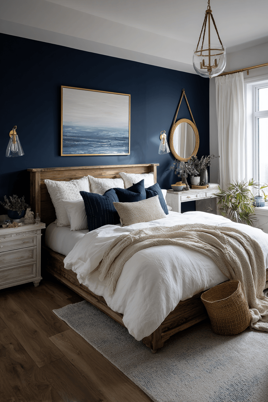 14 timeless navy coastal bedroom