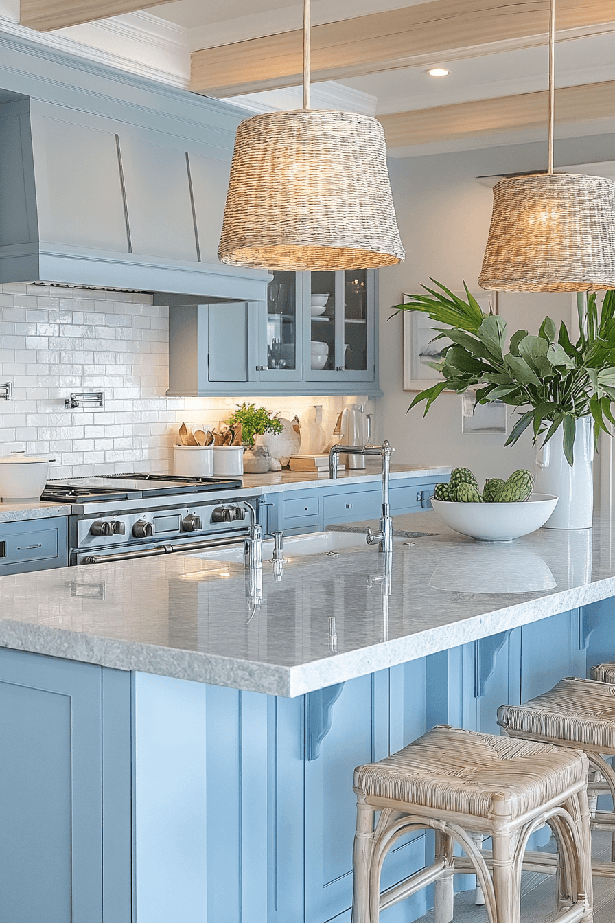 15 calm water tone kitchen