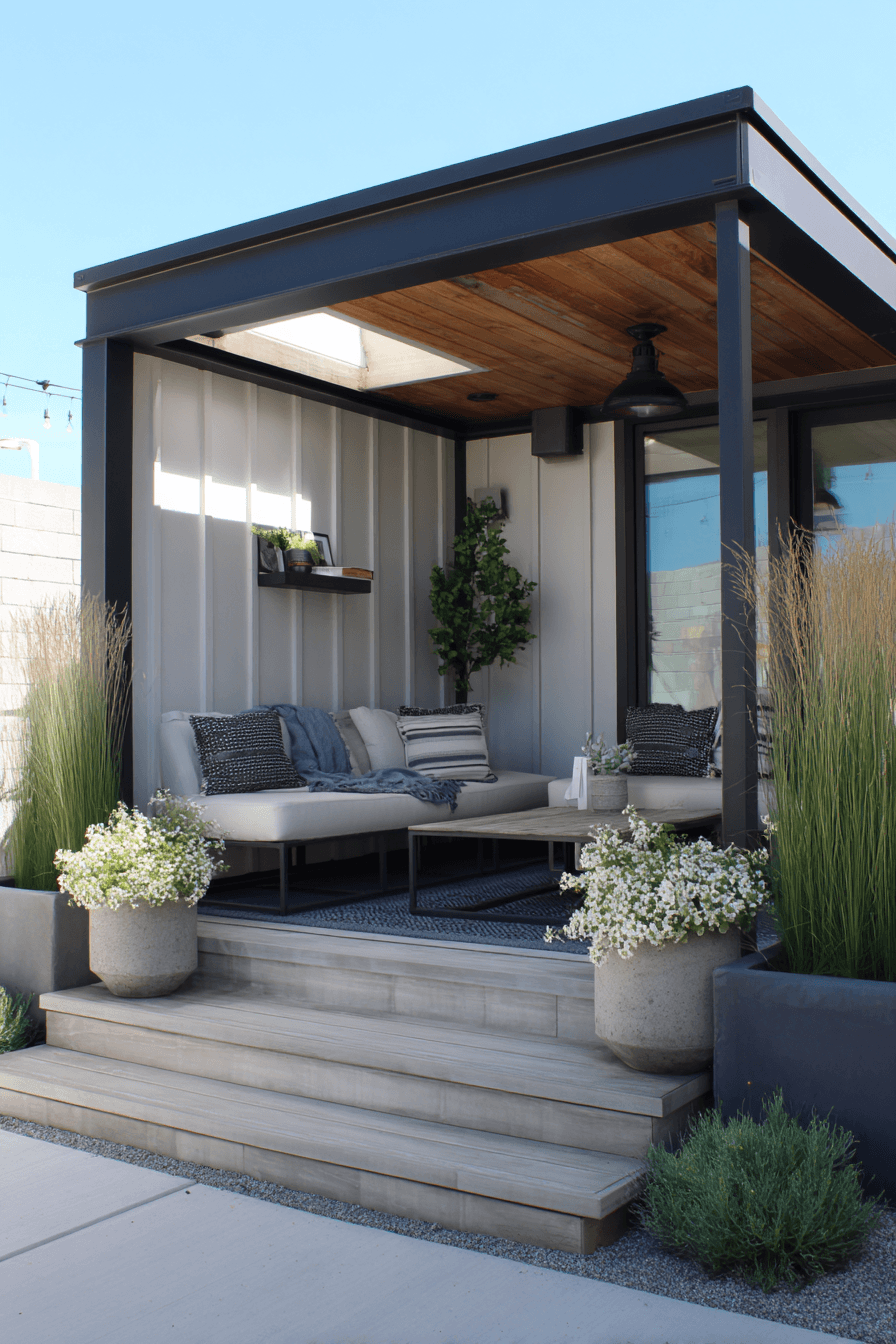 15 clean line porch design